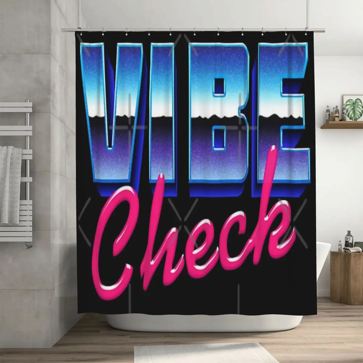 

Занавеска для душа Vibe с крючками, 72x72 дюйма