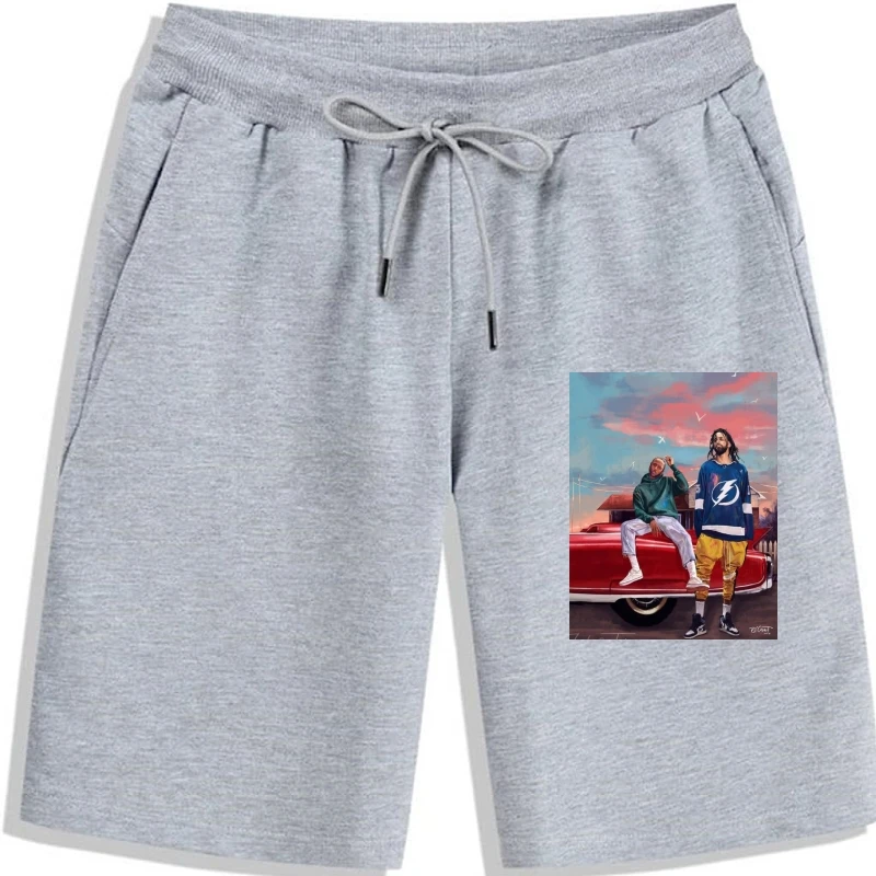 

Мужские хлопковые шорты J Cole Kendrick Lamar, черного цвета, поставщик из США