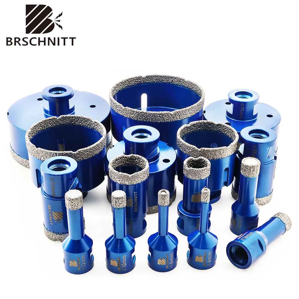 BRSCHNIT Diamond Drill Core Bit Drill 35-110mm 1Pc Diamond Drill Bit Hole Saw for Granite Porcelain Ceramic Drill Tile Cutter