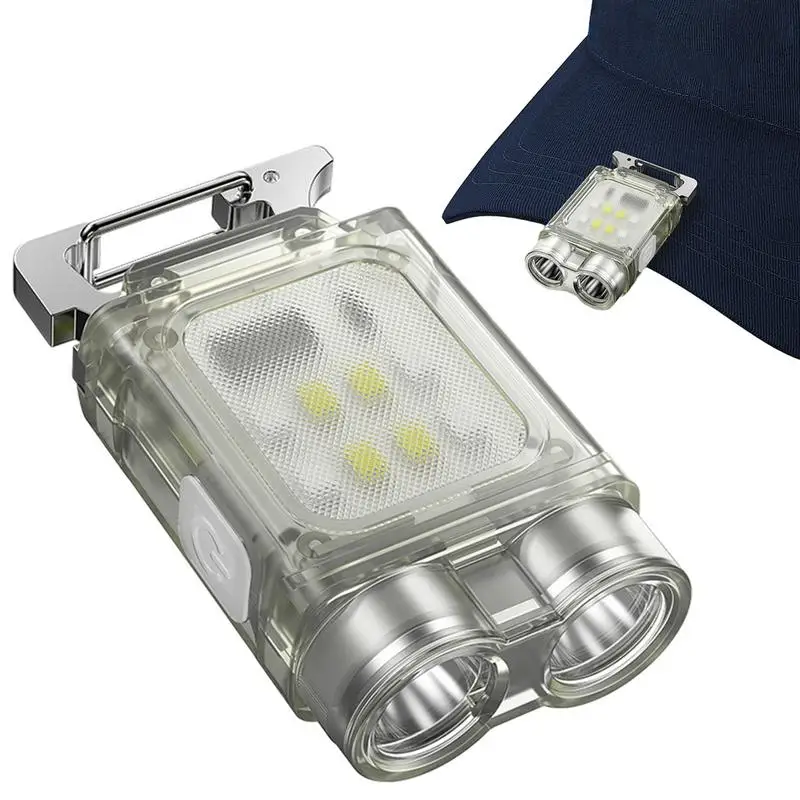 

Mini Keychain Flashlight Dual Light Key Chain Flash Light With 6 Modes Durable Camping Lights Convenient Pocket Light