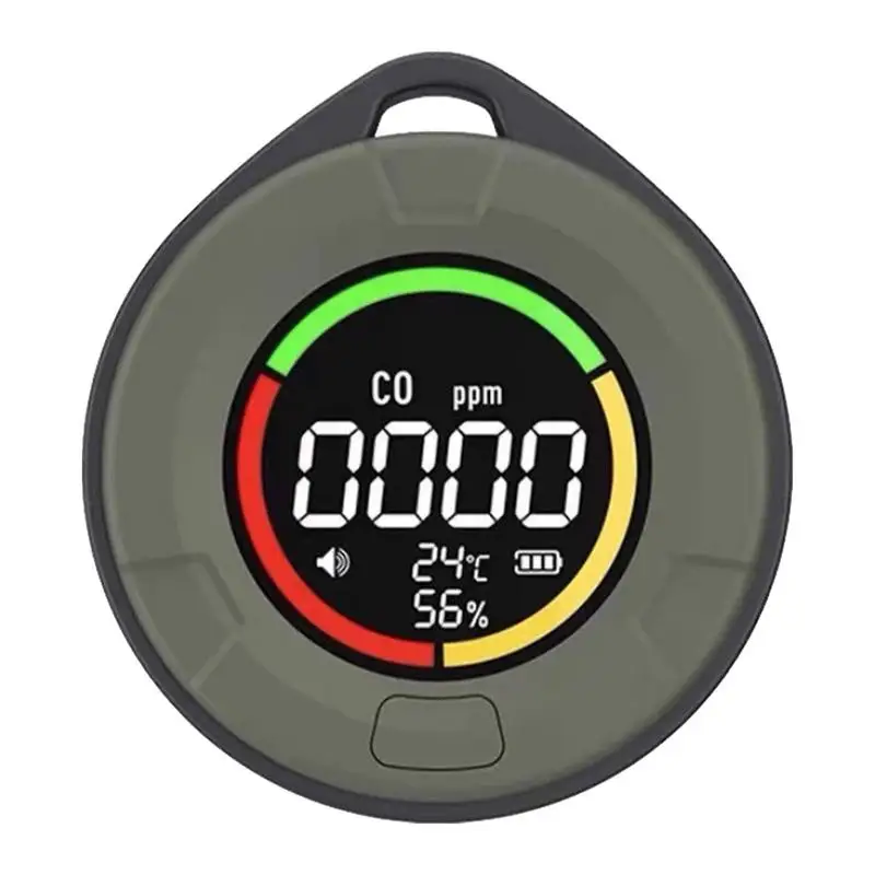 

Carbon Monoxide Detectors Fire Carbon Monoxide Detector Temp And Humidity Meter LED Digital Display CO Sensor 1000mAh Portable