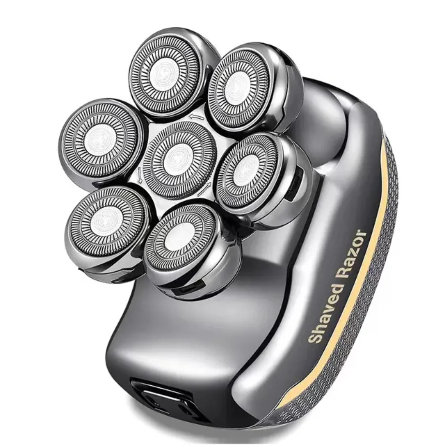 Men's Electric Razor Rechargeable Cordless Razor Bald Men 7-Blade Multi-Function Hairdresser Waterproof Wet & Dry Beard