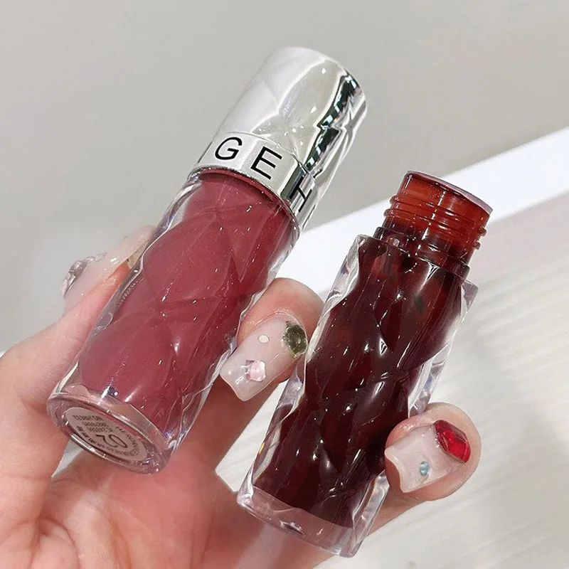 HERORANGE Nude Mirror Lip Gloss Clear Moisturizing Hydrating Water Light Glass Jelly Plump Lip Glaze Oil Lipstick Tint Cosmetic 6