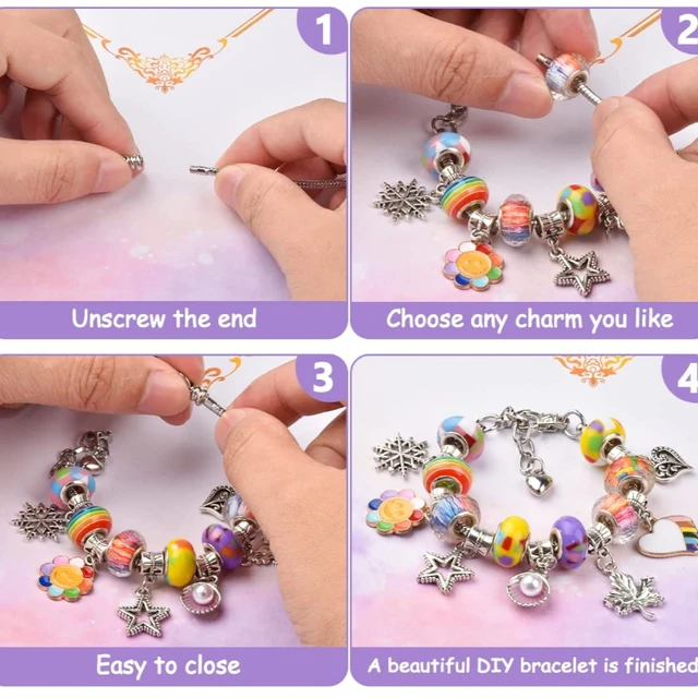 DIY Bracelet Beads Set Beads for Bracelet Jewellery Making Kit Girls Art Crafts Fashion Jewelry Handmade Toy for Girls Gift 5