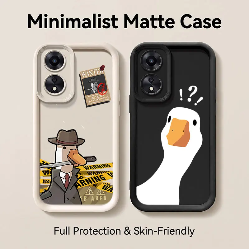 Whimsical Fighting Duck Silicone Phone Case