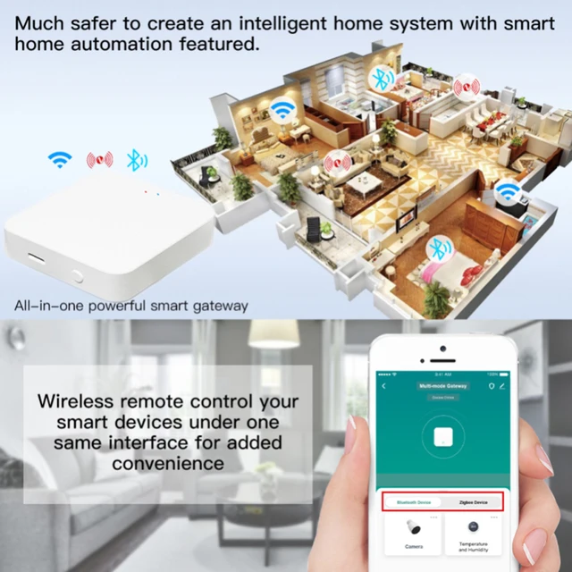 Smart Life App Remote Control Smart Home Bridge Wireless WiFi Tuya BLE Gateway Zigbee Sensor HUB for Smart Locks 2