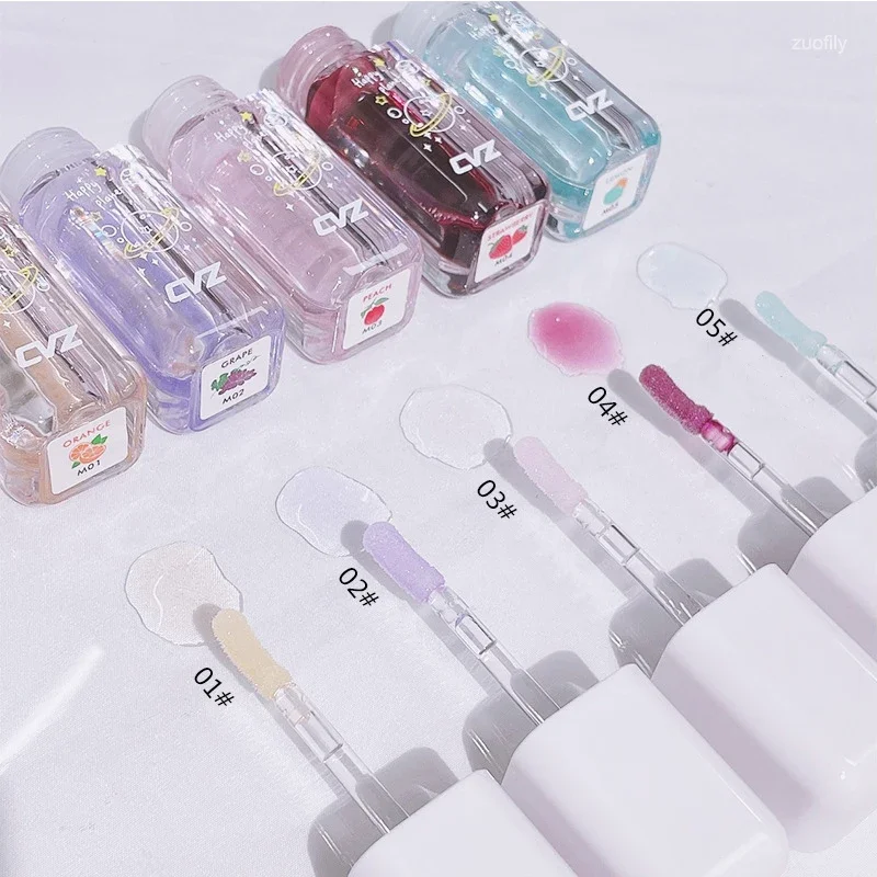 Lip Gloss Mirror Water Lip Gloss Lip Glaze Transparent Glass Oil Liquid Lipstick Lipgloss Moisturizing Natural High Gloss LipsOil Care