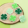 5PCS Silicone Focal Beads Leaf Four-leaf Clover Shape Silicone Loose Beads FBA Free DIY Jewelry Keychain Necklaces Accessories 2