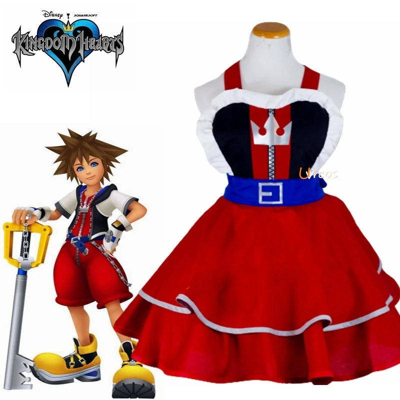 Gioco Kingdom Hearts Sora Costume Cosplay Costume Lolita Kimono Dress Donna Ragazze Abiti Regalo Di Halloween