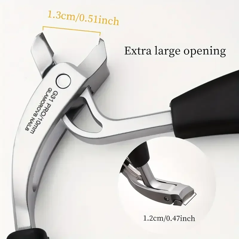 Nail Clippers Prevent Splashing Wide Fingernail Thick Hard Toenail Cutter Arc Blade Manicure Scissor Tools