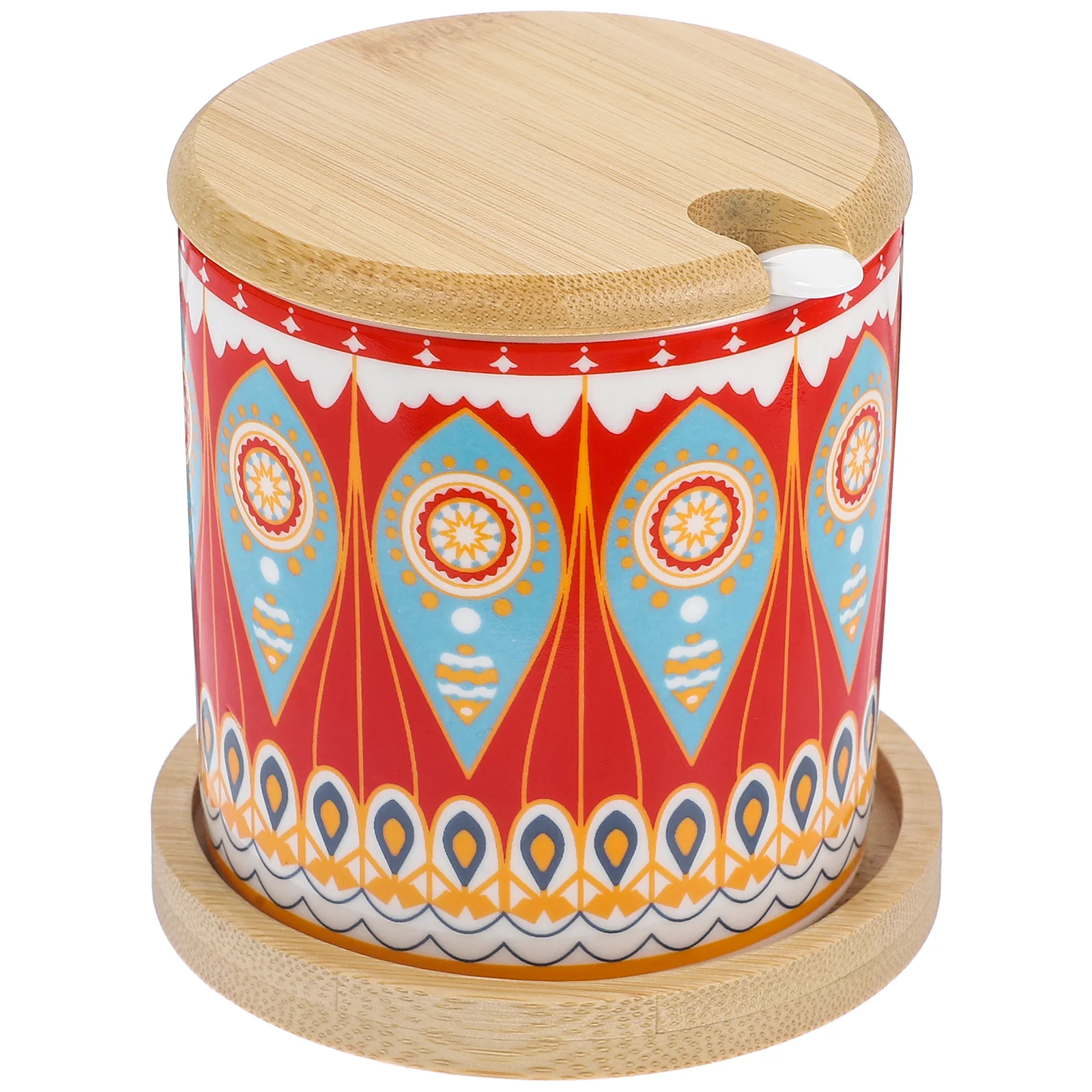 

1 Set Condiment Jar Spice Bohemian Style Ceramic Spice Jar Seasoning Jar Kitchen Accessory
