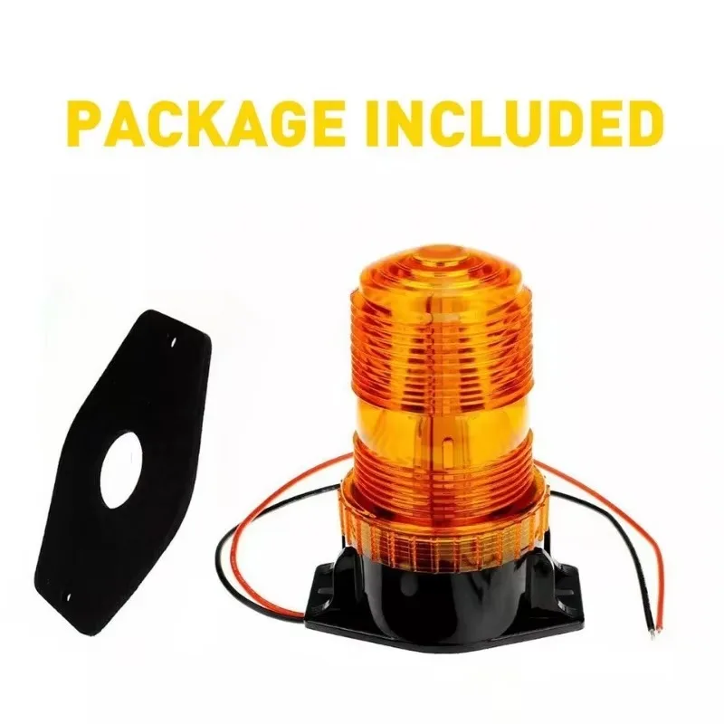 360&deg; Warning Flashing Lights LED Amber Strobe Beacon Light 12-80V Vehicle Roof Safety Flash Emergency Lamp for Truck Cars Bus