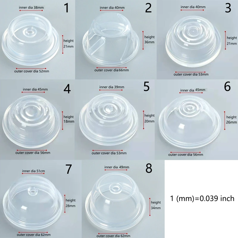 Silicone Diaphragm Replacement for Automatic Breast Pump Electric Single Double Breast Pump Efficient Membrane Accessory Y55B images - 6