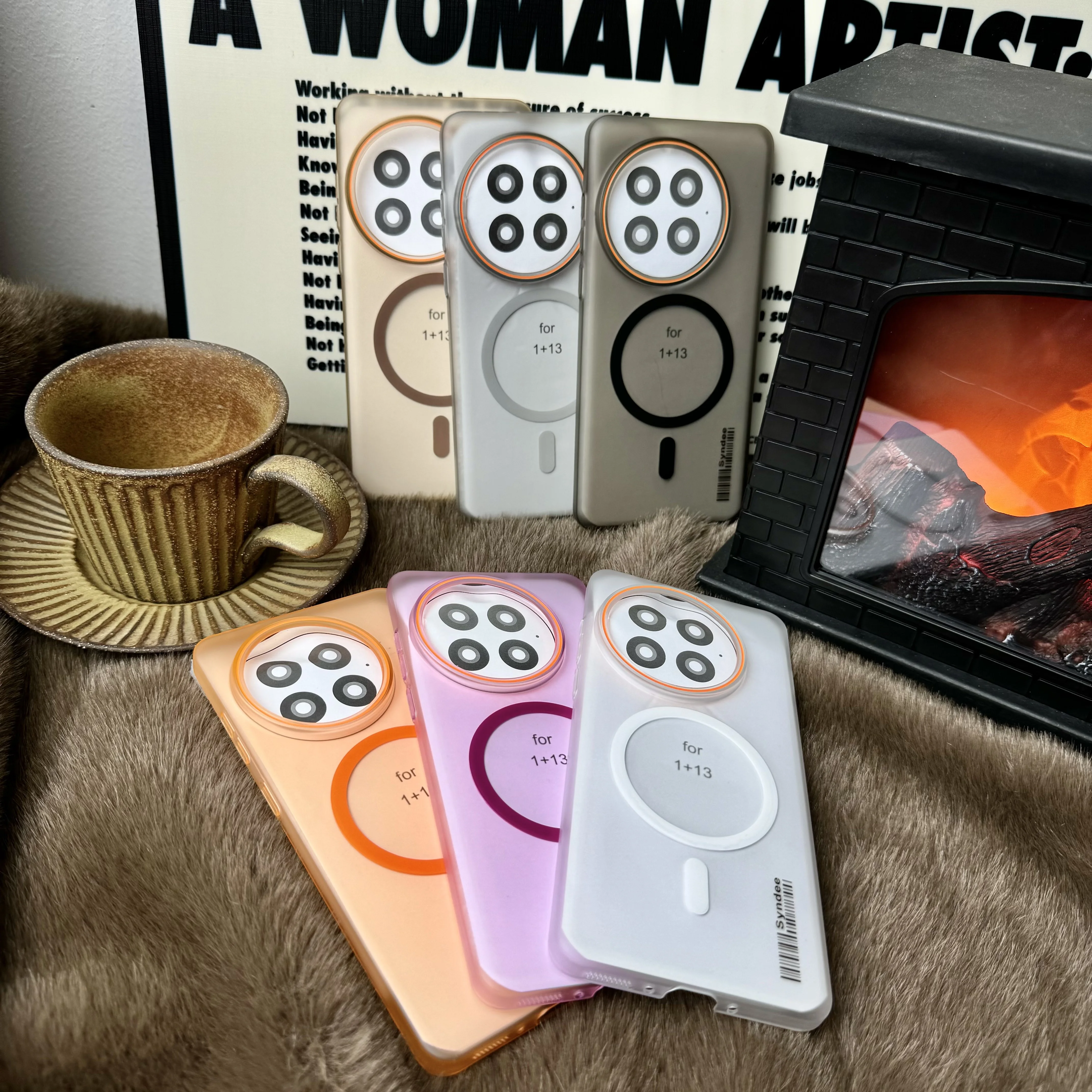 Magnetic Ultra-Thin Matte Candy Case - Translucent Hard Anti-Drop Cover