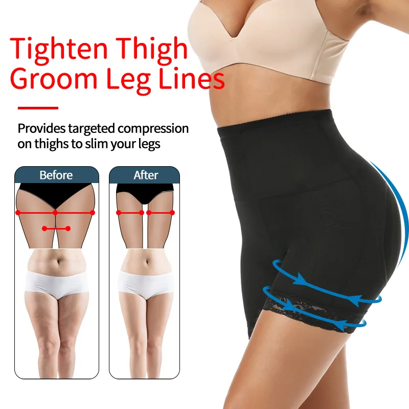 Hip Booty Enhancer High Waist Padded Butt Lifter Tummy Control Panties Briefs Shapewear With Pad Shorts Body Shaper Underwear