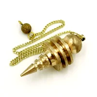 Bronze Metal Copper Spiritual Point Pendulum for Divination Healing Dowsing Wicca Balancing Pointed Cone Pendant Pendulum 1
