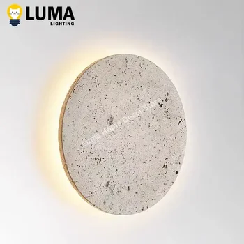 Luma Yellow Travertine Wall Light 1