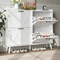 Shoe Cabinet Storage for Entryway, Hidden Slim Shoe Organizer, Shoe Cabinet with 4 Flip Drawers, Narrow Shoe, Customized