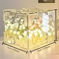 Creative DIY Tulip Night Light Led Decorative Night Lamp Magic Cube Table Lamp and Mirror 2 in 1 for Birthday Gifts Girl Cards 6