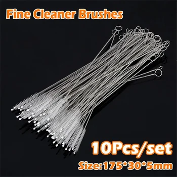 Brosses de nettoyage à Tube fin, outils, Pipette, réservoir, brosse, bouteille, Tube d'aspiration, nettoyeur de verre, 10 pièces/ensemble 1