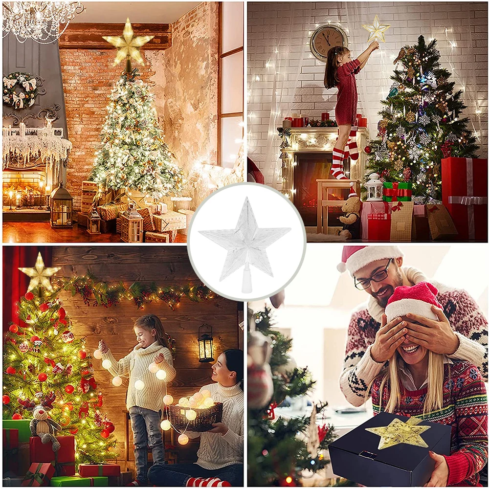 Navidad 2023 크리스마스 트리 Led 스타 조명 크리스마스 트리 장식 장식품 Navidad 신년 파티 장식을위한 갈 랜드 요정 조명