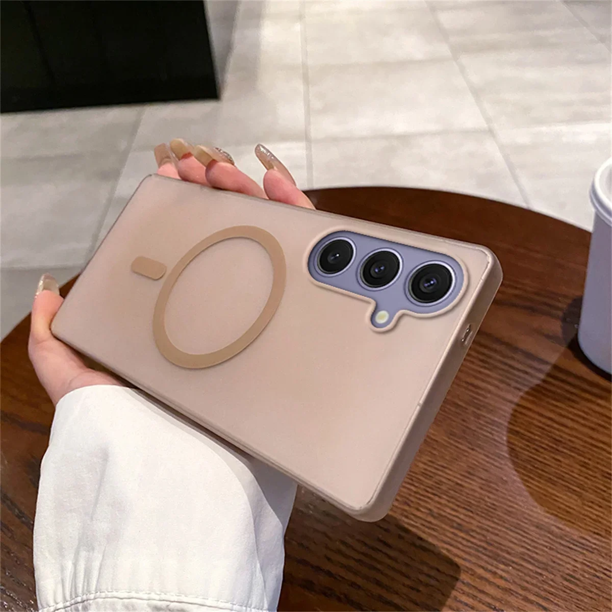 Luxury MagSafe Slim Matte Clear Magnetic Phone Case