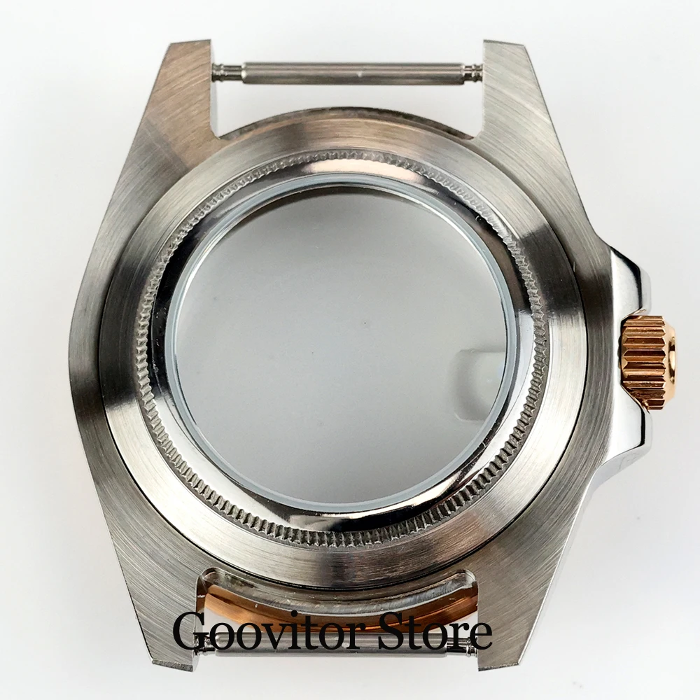 Rose Gold silver NH35 Case Sapphire Crystal Stainless Steel for submariner gmt NH34 NH35 NH36 Automatic Movement Watch Case