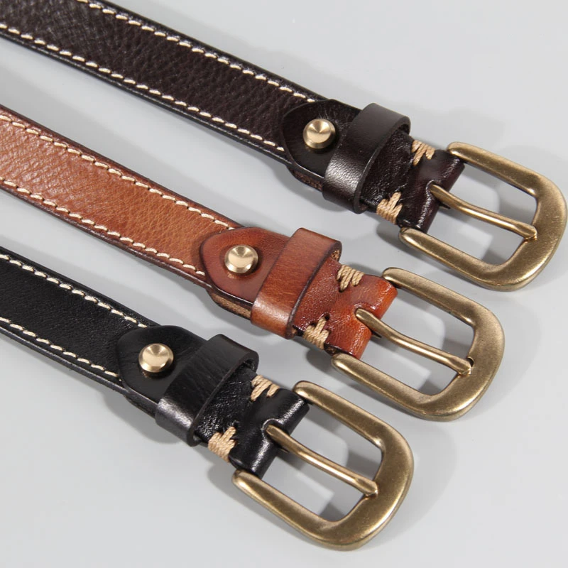 Luxury Designer Narrow Monogram Belt for Women With Solid Brass Pin Buckle  Luxury Brand Dress Strap for Jeans Waistband