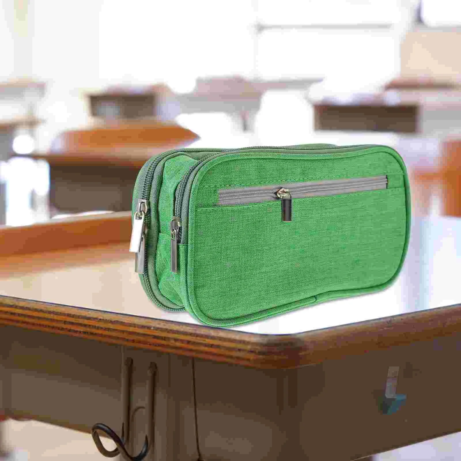 

Pencil Bag Nylon Case Students Boxes Multi-function Large Holder Convenient Pouch Zipper Multifunction Household