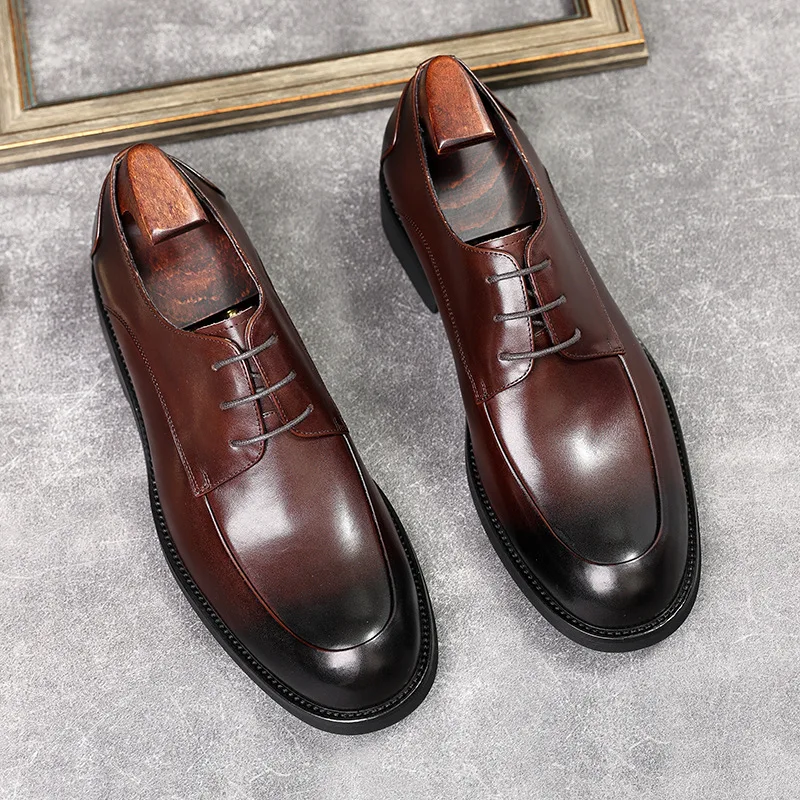 2022 Luxury Mens Dress Shoes Autumn New Style Genuine Leather Handmade
