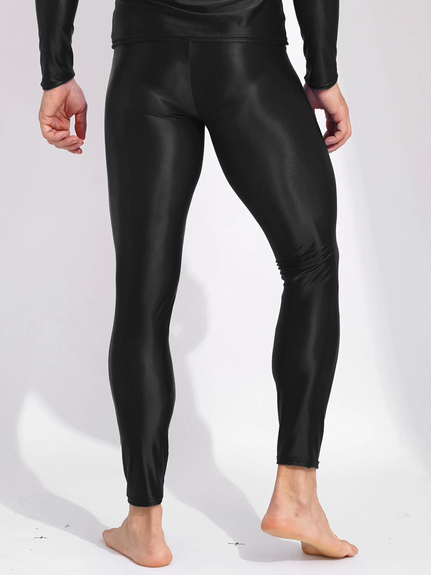 H&M DIVIDED Shiny Black Faux Leather Leggings India | Ubuy