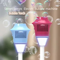 Fully Automatic Bubble Machine Street Light Bubble Machine Music Lighting Outdoor Children'S Toys Without Battery Bubble Water
