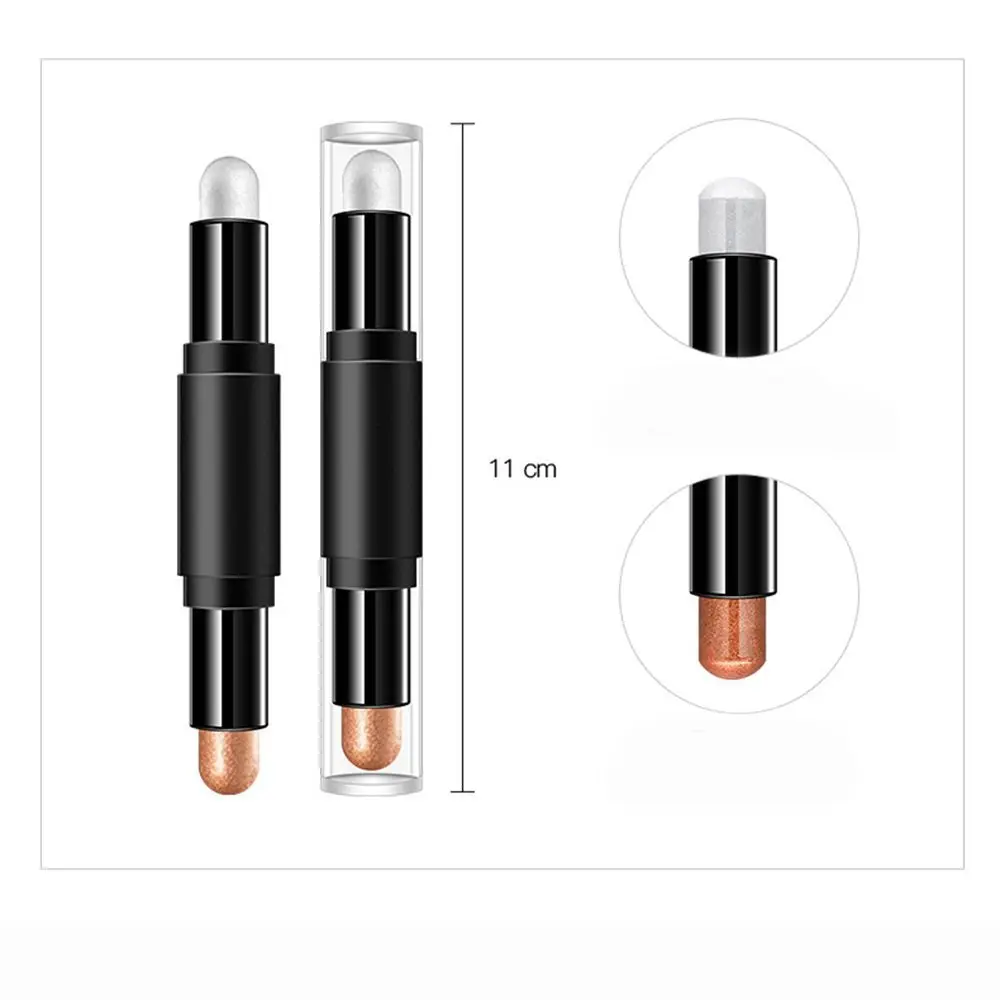 Double Head Eyeshadow Stick Colorful Shimmer High Pigmented Waterproof Cream Eyeshadow Pencil Long Lasting Makeup Cosmetic Eyeshadow Stick