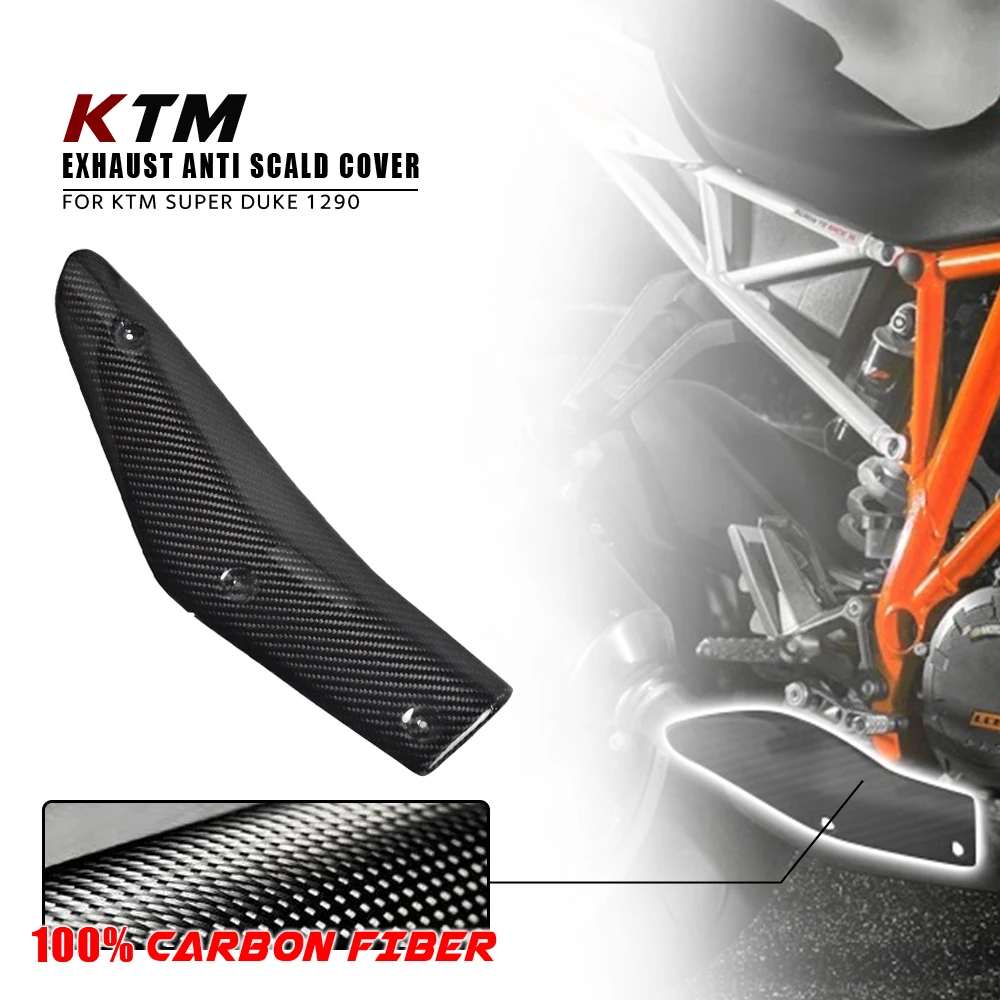 

Для KTM Superduke 1290 2020 2022 100% выхлопная труба из сухого углеродного волокна, защита от ожогов, комплект деталей корпуса, аксессуары для мотоциклов