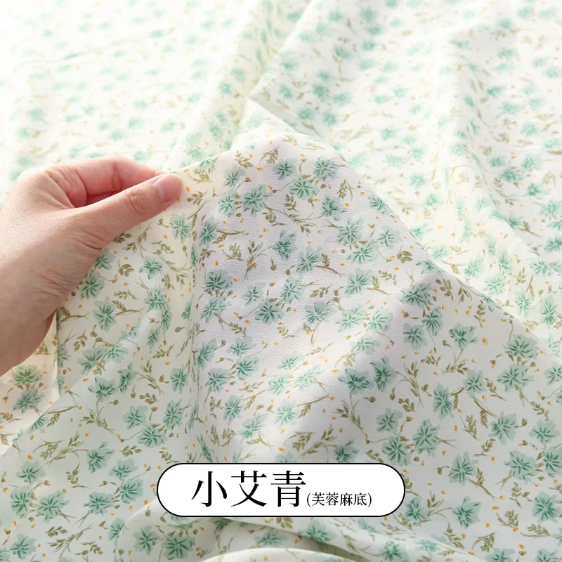 150x50cm/150x200cm 여름 여성 드레스에 대 한 부드러운 꽃 인쇄 쉬폰 원단 아동 의류 수 제 DIY 패브릭 TJ7500