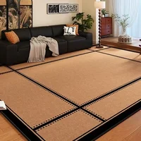 French Retro Living Room Carpet Large Area Brown Rug Coffee Table Study Bedroom Bedside Non-slip Soft Floor Mat Alfombra Ковер 1