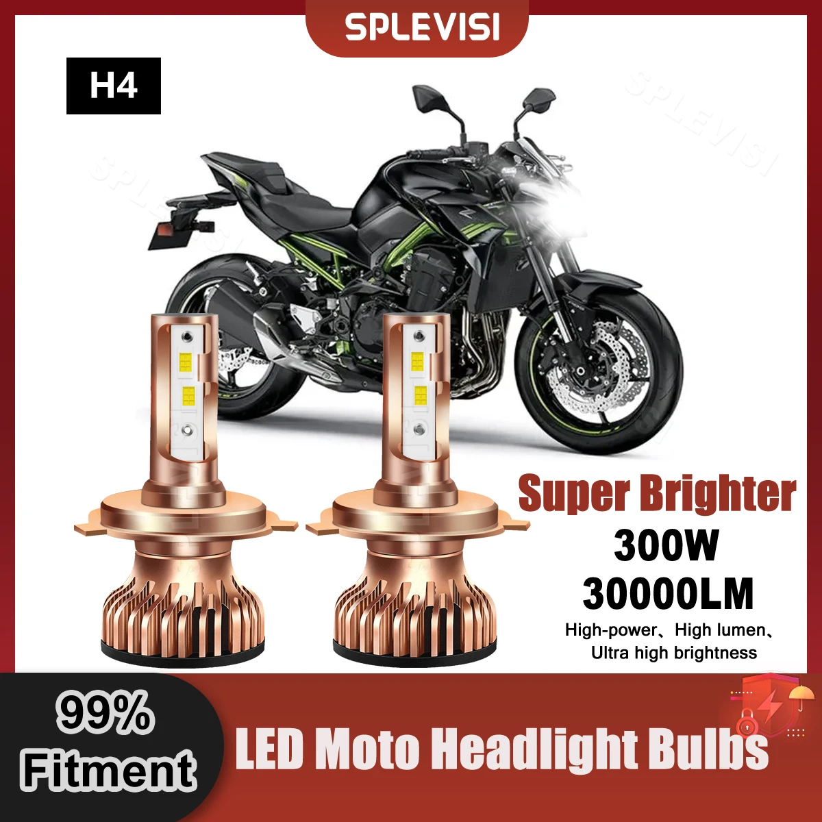 

2X H4/9003 Moto LED Headlight Bulbs High Lumen For Triumph Rocket III 2004 2005 2006 2007 2008 2009 2010 2011 2012 2013 2014