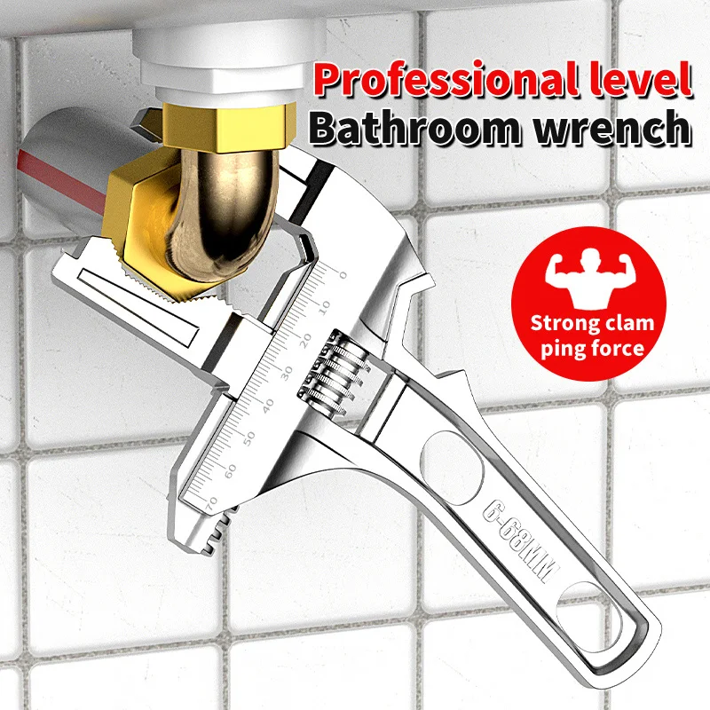 Repair Tool Bathroom Kitchen Pipe Adjustable Large Opening Wrench