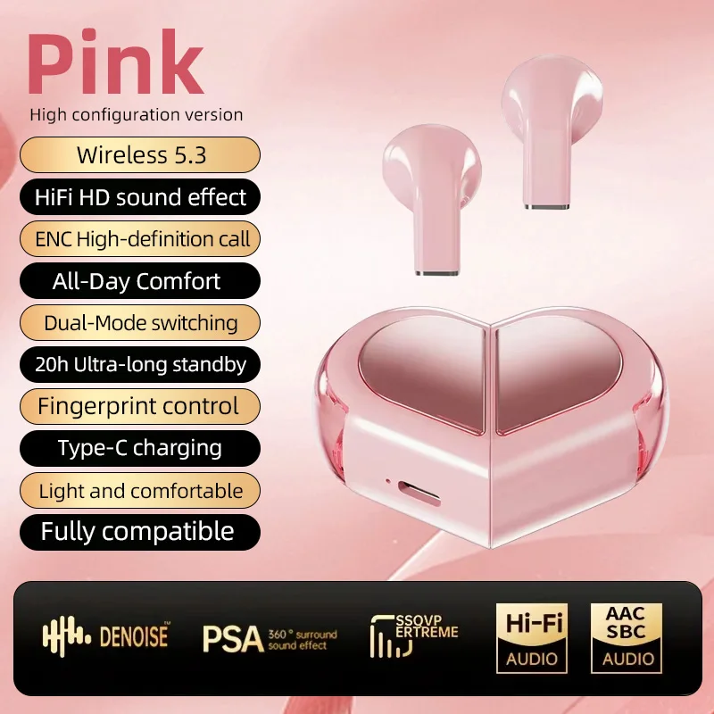 Transformable Wireless Bluetooth Earbuds with 9D Stereo Sound and Call Noise Reduction