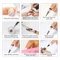 Aokitec 1OZ/2OZ Acrylic Powder French Nail Art Starter Design for Nail Carving Extension Adhesive Decoration Manicure Salon 2