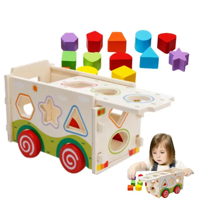 

Shape Sorter Multifunctional Wooden Sorting Toys Montessori Shape Sorter Toy For Enlightening Cognition Or Stimulating Interests