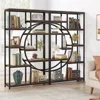 Bookshelf Industrial 5 Tier Etagere Bookcase, Freestanding Tall Bookshelves Display Shelf Storage Organizer 4