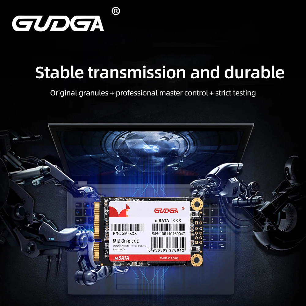 GUDGA mSATA SSD 64GB 128GB 256GB 512GB mSATA SSD 1TB 2TB HDD For Desktop 3x5cm Internal Solid State Hard Drive For HP Laptop