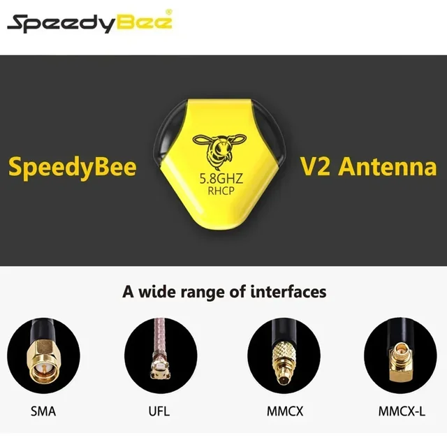 SpeedyBee Speedy Bee 5.8 GHz RHCP SMA/UFL/MMCX-90°/MMCX-Straight Antenna V2 for RC FPV Racing Drone 5