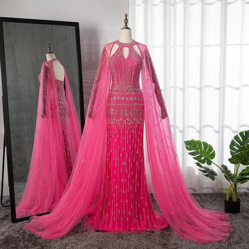 Serene-Hill-Mermaid-Elegant-Cape-Sleeves-Beaded-Luxury-Evening-Dresses ...