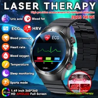 2025 New For XIAOMI 1.49"AMOLED Screen Laser therapy Smart Watch Men Women Blood fat Uric acid ECG+PPG Health Tracker Smartwatch 1