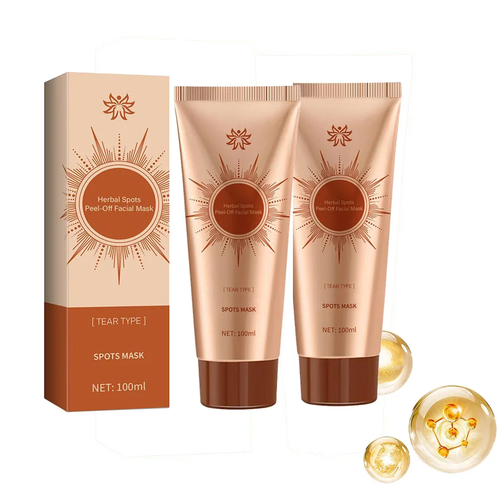 Pack of 2 Spots Blemish Clearing Peel Off Mask Anti-Blemish Freckle Glowing Mask Tear-Off Face Mask Moisturizing Pore Tightening