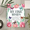 Daily Planner Notepad My Final Wishes End of Life Planner Journal Notebook Everything You Need to Know When I'm Gone Last Wishes 2