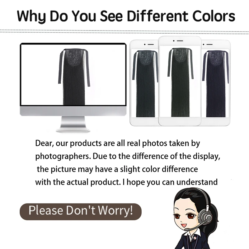 LUPU Synthetic Long Straight tied Ponytail Hair Extensions 32Inch Heat Resistant Pony Tail Hair piece For Women Daily Party