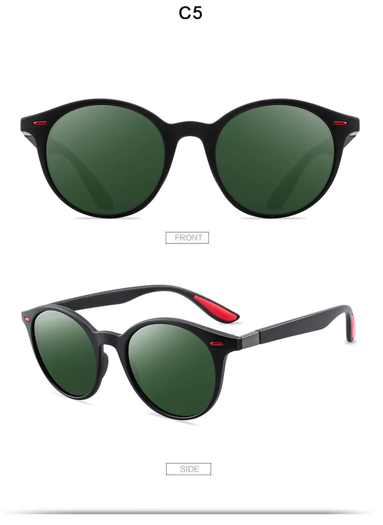 MAYTEN Occhiali da sole rotondi polarizzati da uomo e da donna Club Classic Occhiali da sole da guida Pesca UV400 Googles Eyewear Brand_voghion.com